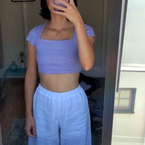 Lilac super cropped top